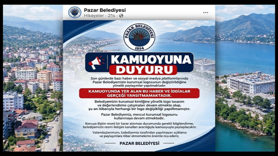 Pazar Belediyesi’nden Logo İddialarına Yalanlama